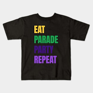 Eat Parade Party Repeat Kids T-Shirt